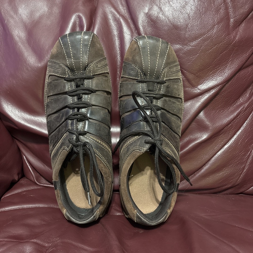 SKECHERS 60605 Men's  Brown Leather Casual Shoes Size 11.5